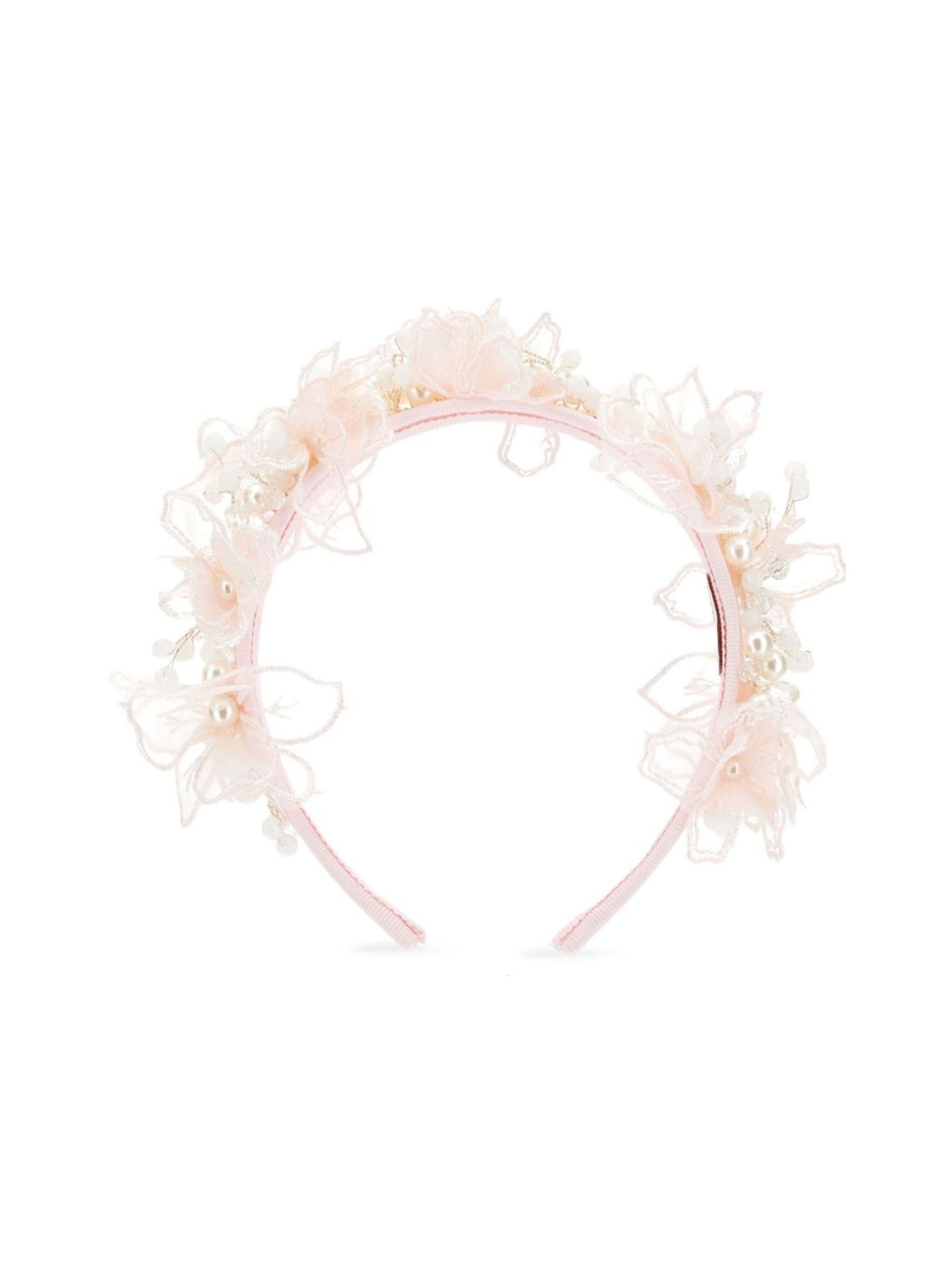 Cerchietto per capelli per bambina Monnalisa rosa con dettaglio floreale 77G001 7772 0092 MONNALISA 