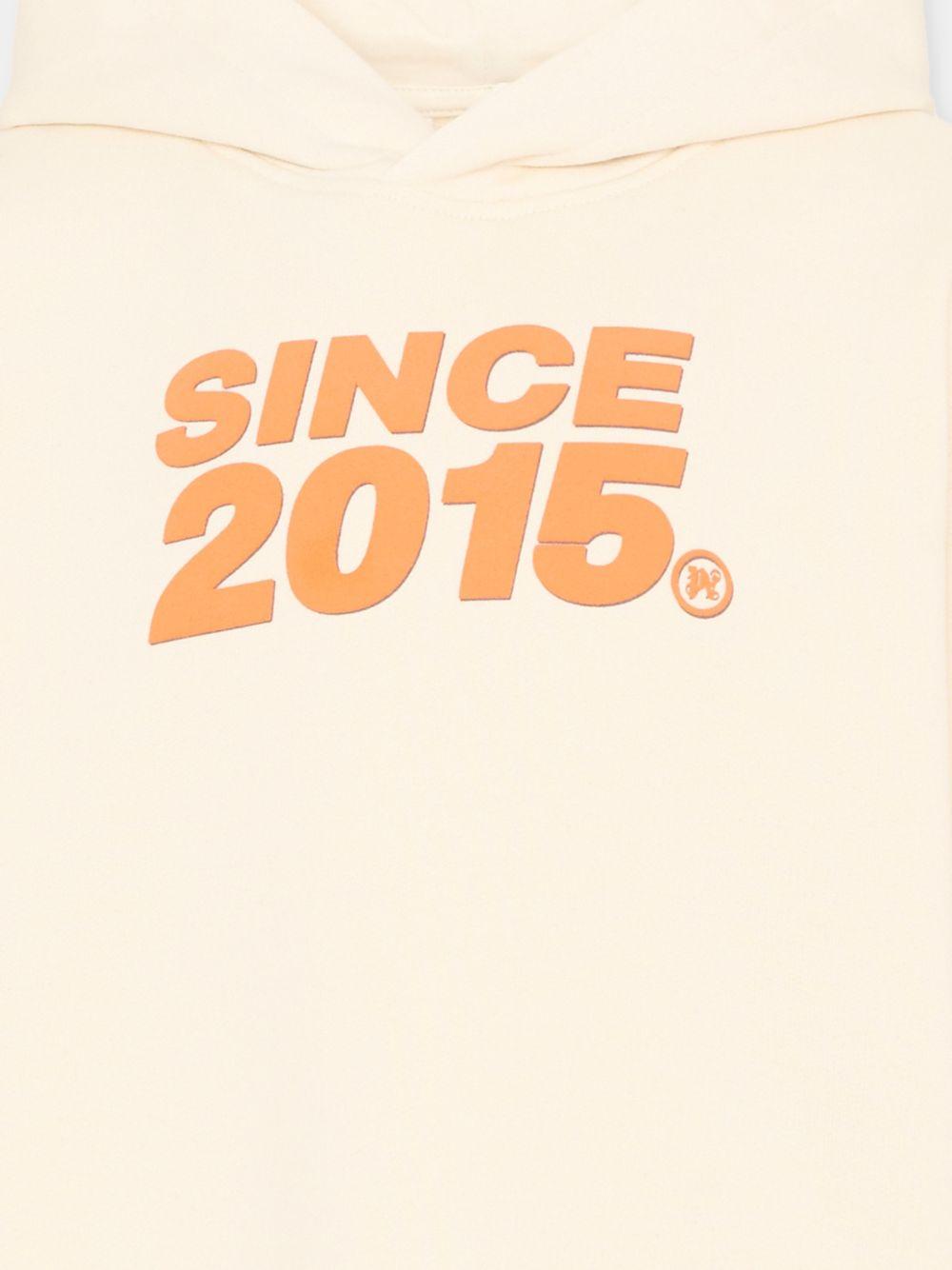 Felpa per bambino Palm Angels Kids bianca con stampa grafica sul retro PBBB012S26FLE008 002 PALM ANGELS KIDS 