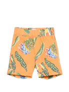 Shorts per neonato Roberto Cavalli Kids arancioni con stampa tropicale CIP26120BE TR. ORANGE ROBERTO CAVALLI KIDS 