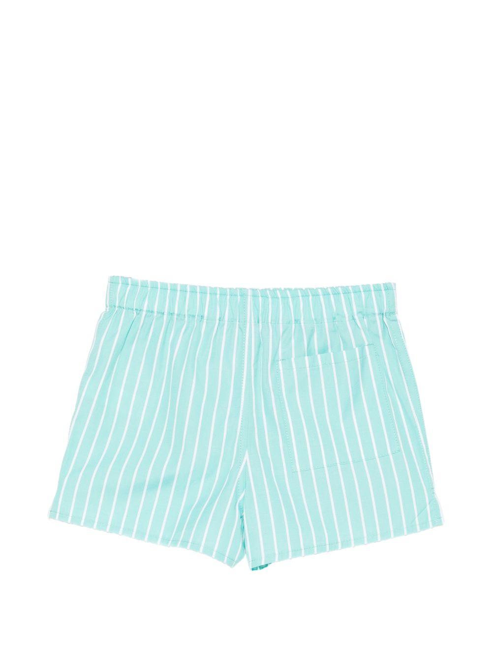 Shorts per bambina MC2 Saint Barth Kids azzurro con motivo a righe BXY001 00898L MC2 ST. BARTH KIDS 