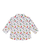 Camicia per neonato Moschino Kids bianco con stampa grafica MUC01HLMB31 84853 MOSCHINO KIDS 
