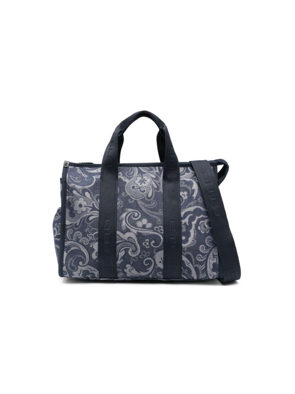 Borsa fasciatoio per neonati Etro Kids blu con stampa paisley GY0Q28 I0308 620 ETRO KIDS 