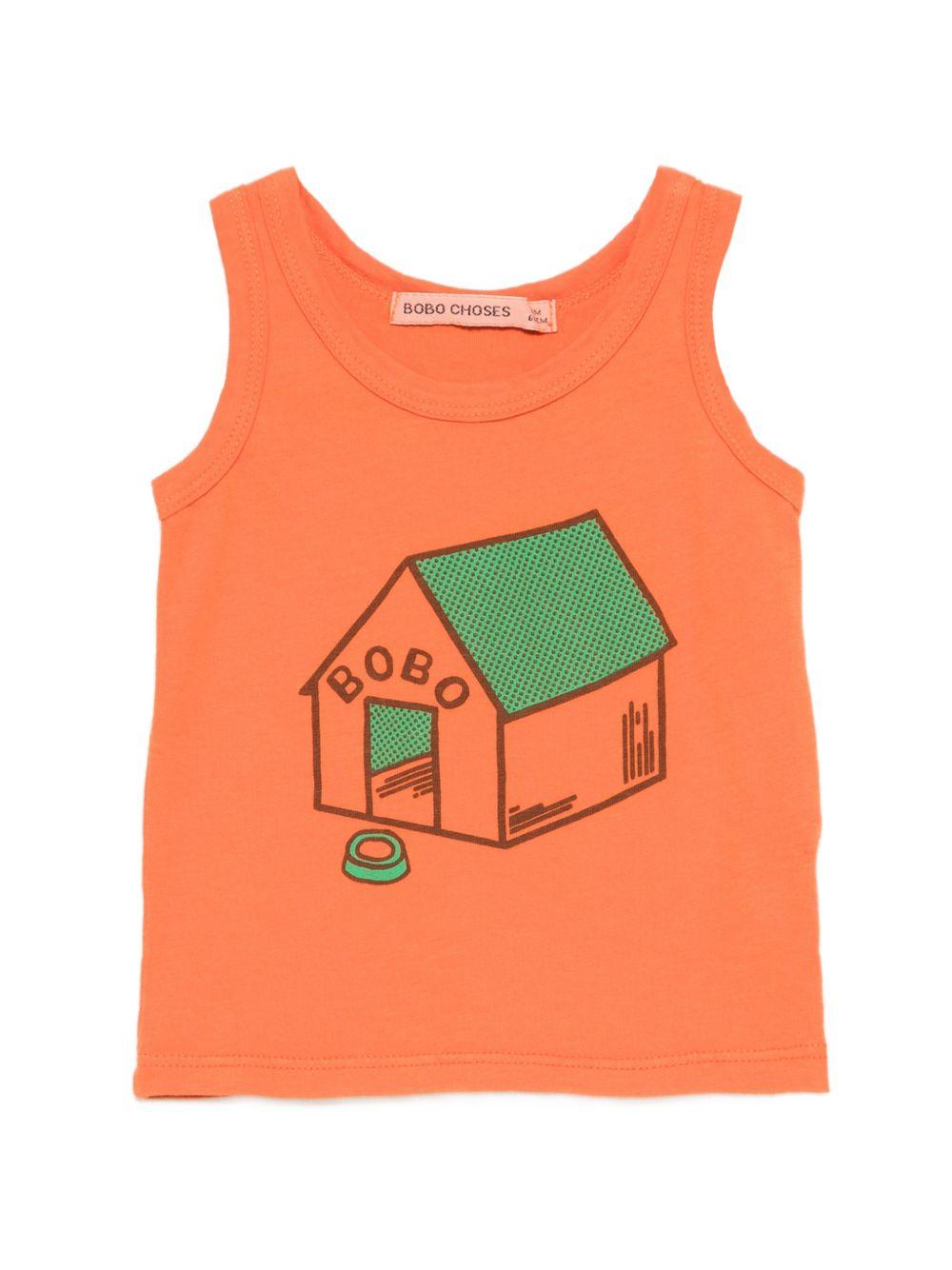 Canotta per neonato Bobo Choses arancione con stampa grafica Pickles Is At Home B126AB019 811 BOBO CHOSES KIDS 