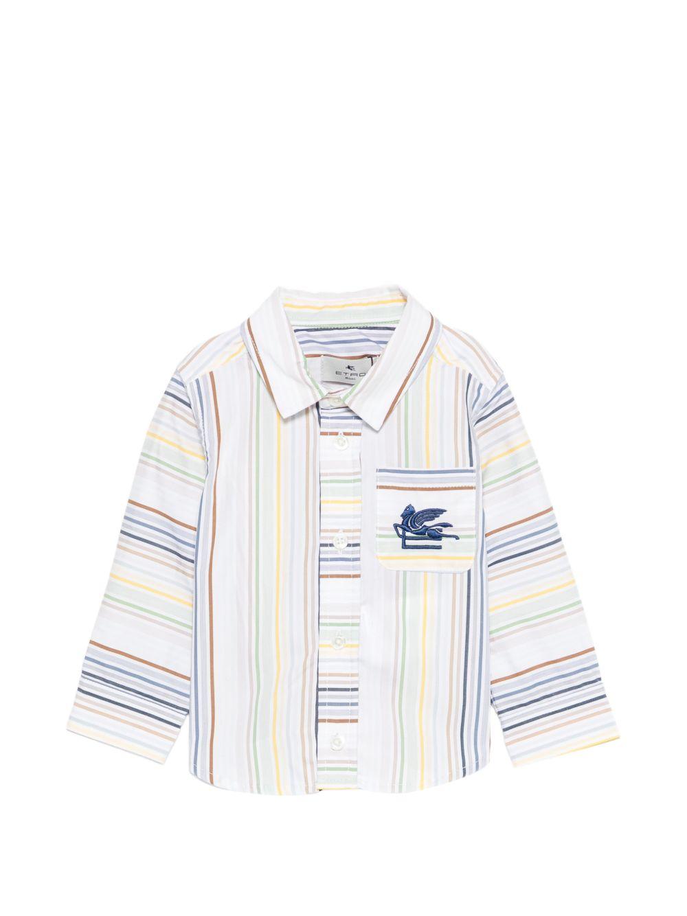 Camicia per neonato Etro kids bianca con motivo a righe GY5500 Z3654 101VE ETRO KIDS 