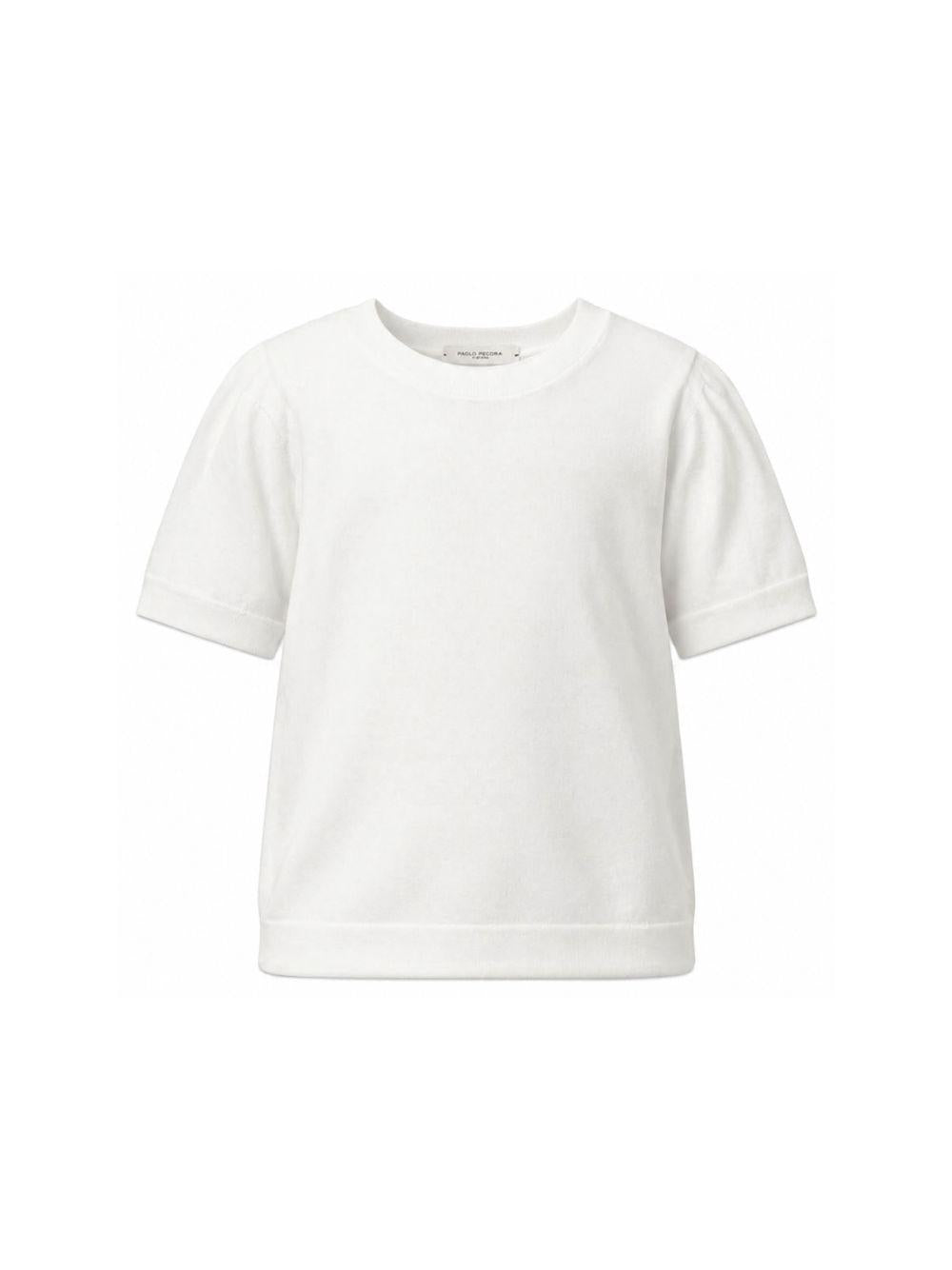 T-shirt per bambino Paolo Pecora Kids bianca con maniche corte PP4177 GESSO PAOLO PECORA KIDS 