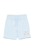 Shorts per bambino Casablanca Kids azzurro chiaro con tasca posteriore con toppa KPF26JTR26602 CASAWAY CASABLANCA KIDS 