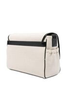 Borsa fasciatoio per neonati Balmain Kids beige con ricamo logo a contrasto BY0618 Z1839 102NE BALMAIN KIDS 