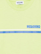 T-shirt per bambino Moschino Kids verde con logo sul davanti HVM058LAA52 30355 MOSCHINO KIDS 