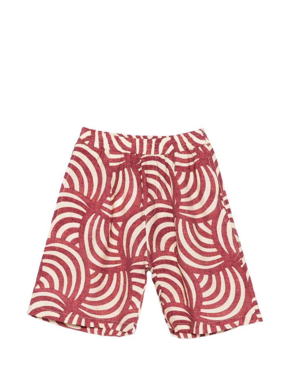 Shorts per bambino Paolo Pecora Kids rosso a fantasia PP4294 CHERRY PAOLO PECORA KIDS 