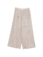 Pantaloni per donna Alysi beige con decorazione frange 116161 P6213 POIS ALYSI 