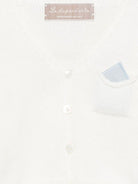Cardigan per neonata La Stupenderia bianco in cotone con tasca applicata sul petto SCCR71802 D13 LA STUPENDERIA KIDS 