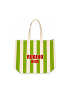 Shopper personalizzata Rubino Kids verde con design a righe CITY VERDE RUBINO 