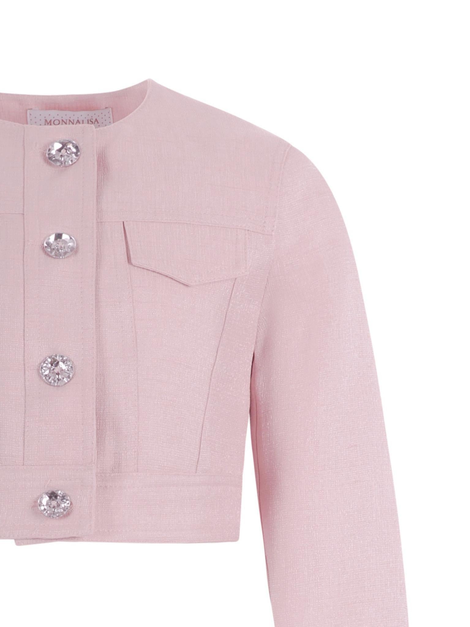 Giacca per bambina Monnalisa rosa con taschino 71G104 7124 0091 MONNALISA KIDS 