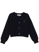 Cardigan per bambina ETRO Kids blu con dettagli ricamati GX9A50 W0017 620 ETRO KIDS 