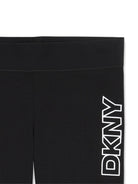 Shorts per bambina Dkny Kids nero con stampa logo D62576 09B DKNY KIDS 