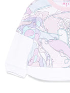 Felpa per neonata Emilio Pucci Junior multicolore con stampa iride all-over PZ4000 Z3343 51SCE EMILIO PUCCI KIDS 