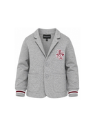 Blazer per bambino Emporio Armani Kids grigio con trama a tacca EB001532 AF10126 O8042 EMPORIO ARMANI KIDS 