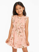 Tuta intera per bambina Zimmermann Kids rosa con stampa floreale all-over 1897DS S263 ZIMMERMANN KIDS 