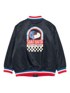 Giacca per bambino MC2 Saint Barth Kids x Peanuts Wells Jr. blu con toppa logo WEL001 00062I MC2 ST. BARTH KIDS 