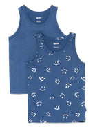Set di 2 canotte per bambino Molo Jayden blu con stampa smiley 1S25Q101 9350 MOLO KIDS 
