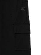 Cargo con monogramma per bambino Calvin Klein Kids nero con vita con coulisse IB0IB02344 BEH CALVIN KLEIN KIDS 