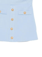 Gonna per bambina Balmain Kids azzurra con dettagli bottoni BY7A71 J0371 652 BALMAIN KIDS 