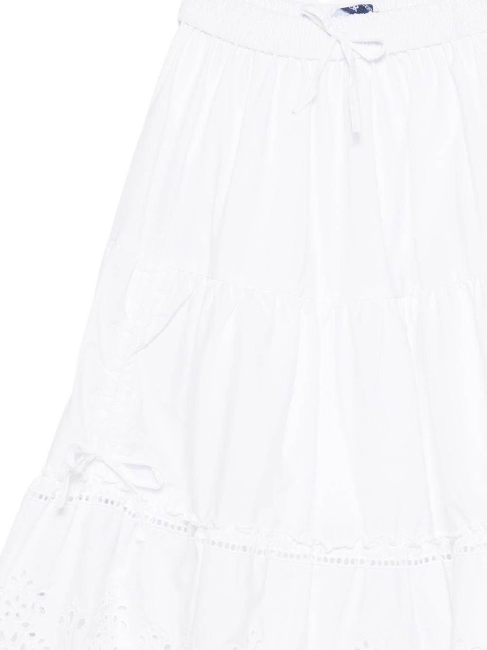 Gonna per bambina Ermanno Scervino Junior bianca con orlo svasato Z1G708 7970 0099 ERMANNO SCERVINO KIDS 