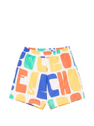 Costume da bagno per bambino Bobo Choses bianco con stampa logo all-over B216AC152 199 BOBO CHOSES KIDS 
