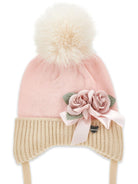 Cappello per neonata Monnalisa Kids rosa con pompom 39H001 8064 9102 MONNALISA KIDS 