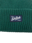 Berretto per bambini MC2 Saint Barth Kids verde con toppa con logo BRR0001 02305I MC2 ST. BARTH KIDS 
