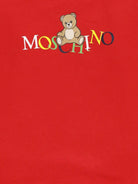 Felpa per neonati Moschino Kids rossa con motivo Teddy MUF064LCA60 50109 MOSCHINO KIDS 