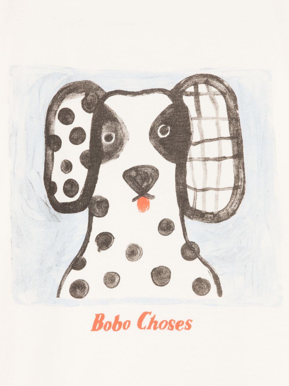 T-shirt per bambino Bobo Choses bianco con stampa grafica Van Dog B126AC009 101 BOBO CHOSES KIDS 