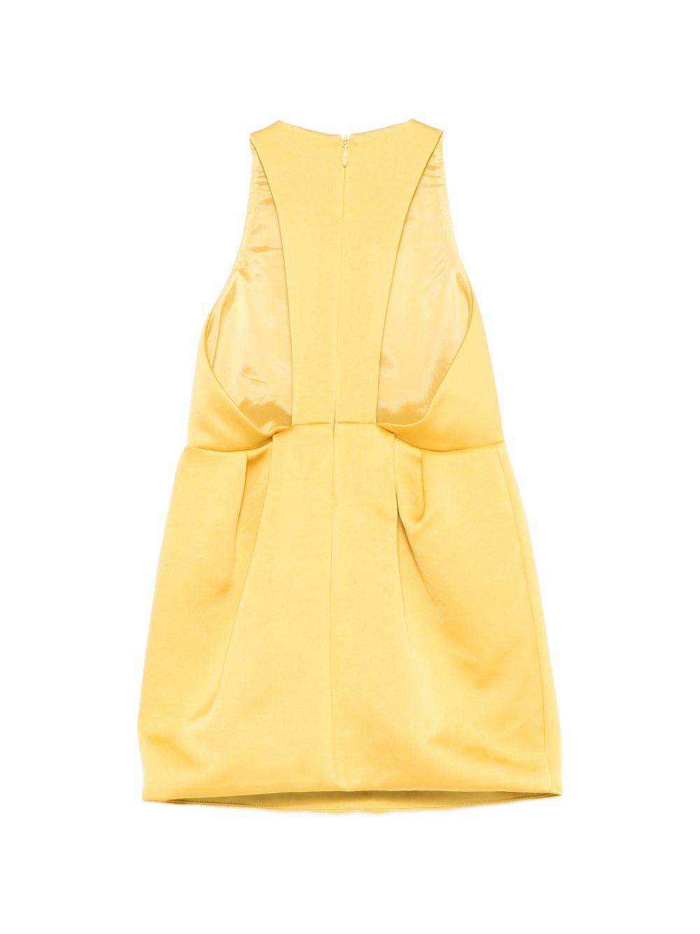 Abito per bambina Elisabetta Franchi La Mia Bambina giallo con decorazione logo EFAB6670RA016 2033 ElISABETTA FRANCHI KIDS 