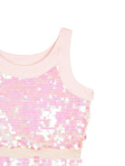 Abito smanicato per bambina Billieblush rosa con paillettes U21819 111 BILLIEBLUSH 