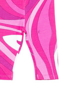 Pantaloni per neonata Emilio Pucci Junior fucsia con stampa grafica all-over PY6000 Z3687 570BC EMILIO PUCCI KIDS 