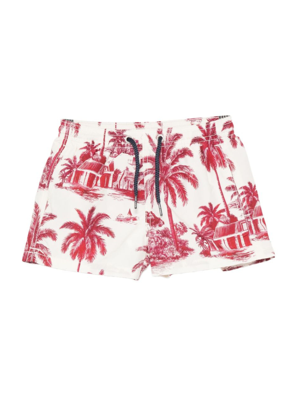 Costume per bambino MC2 Saint Barth Kids rosso con stampa Toile de Jouy JEA0001 01002L MC2 ST. BARTH KIDS 