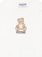 Felpa per neonati Moschino Kids bianca con motivo Teddy Bear MUF06ILCA40 10063 MOSCHINO KIDS 