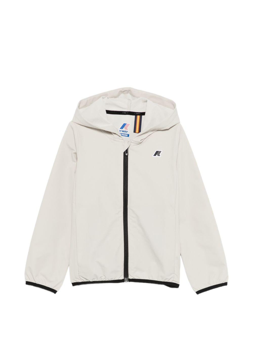 Giubbino per bambino K Way Kids P. Journeer grigio con toppa con logo K4133FW 634 K-WAY KIDS 