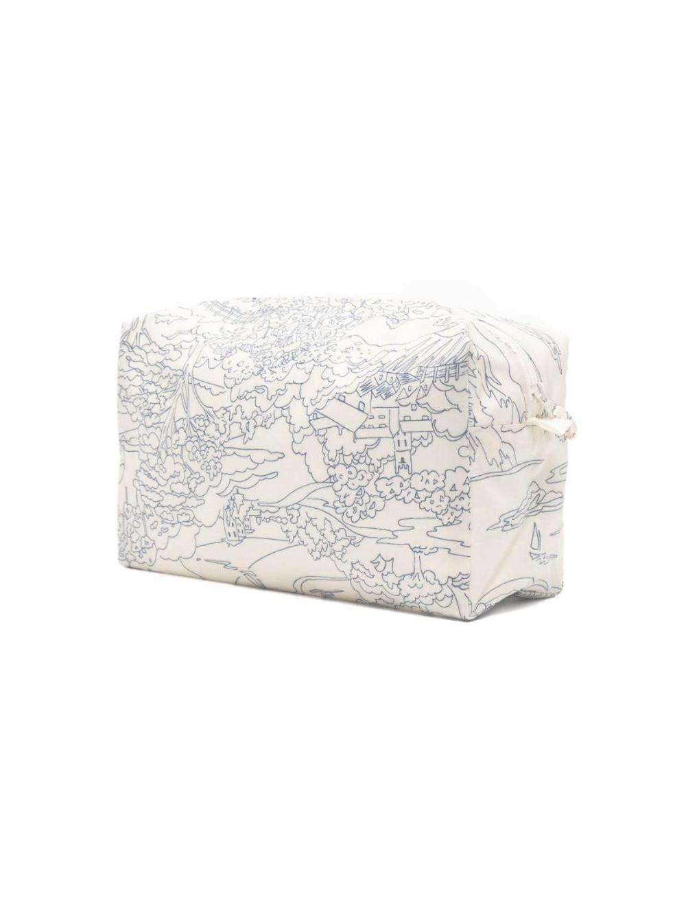 Borsa trousse per neonati Bonpoint bianca con stampa grafica all-over S06OACW00004 677A BONPOINT KIDS 