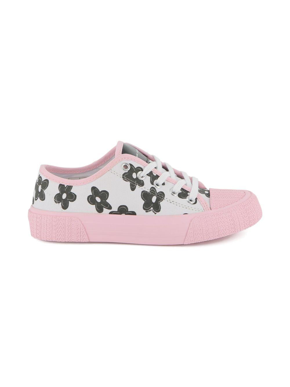 Sneakers per bambina The Marc Jacobs Kids rosa con stampa floreale W60820 475 THE MARC JACOBS KIDS 