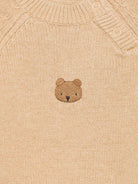 Maglione per neonato Donsje beige con orso ricamato 3040201 00077 DONSJE 