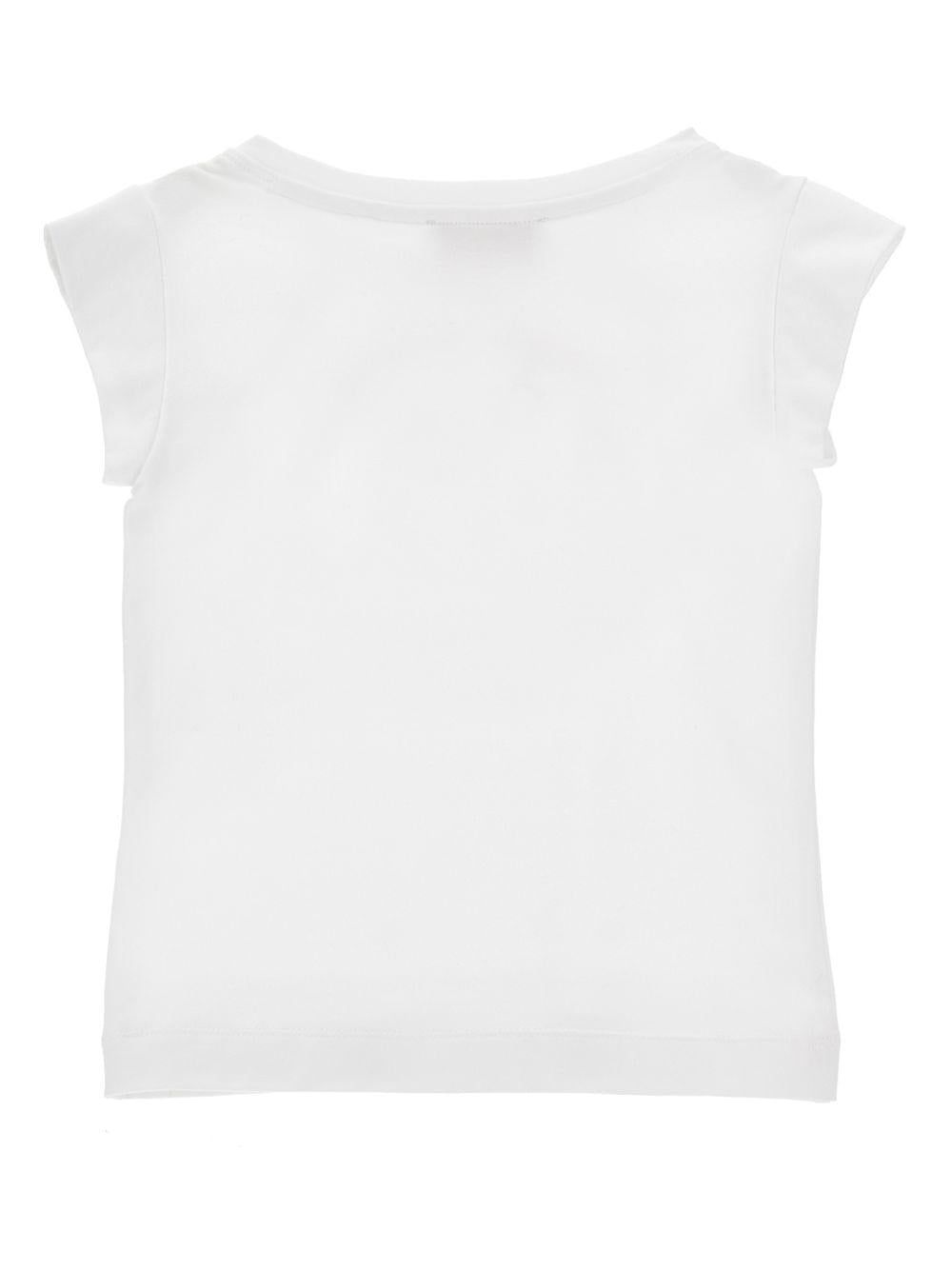 T-shirt per bambina Monnalisa x Hello Kitty bianca con stampa 19G617 7005 0099 MONNALISA KIDS 