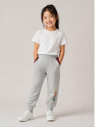Pantaloni per bambino Missoni Kids grigi con dettaglio logo sulla gamba MZ6H00 Z3188 806 MISSONI KIDS 