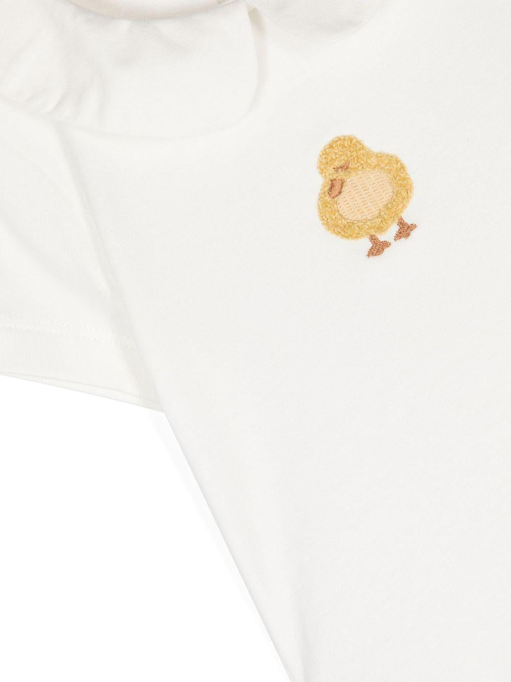 Tutina per neonati Donsje bianca con motivo Duck ricamato 3032103 00002 DONSJE KIDS 