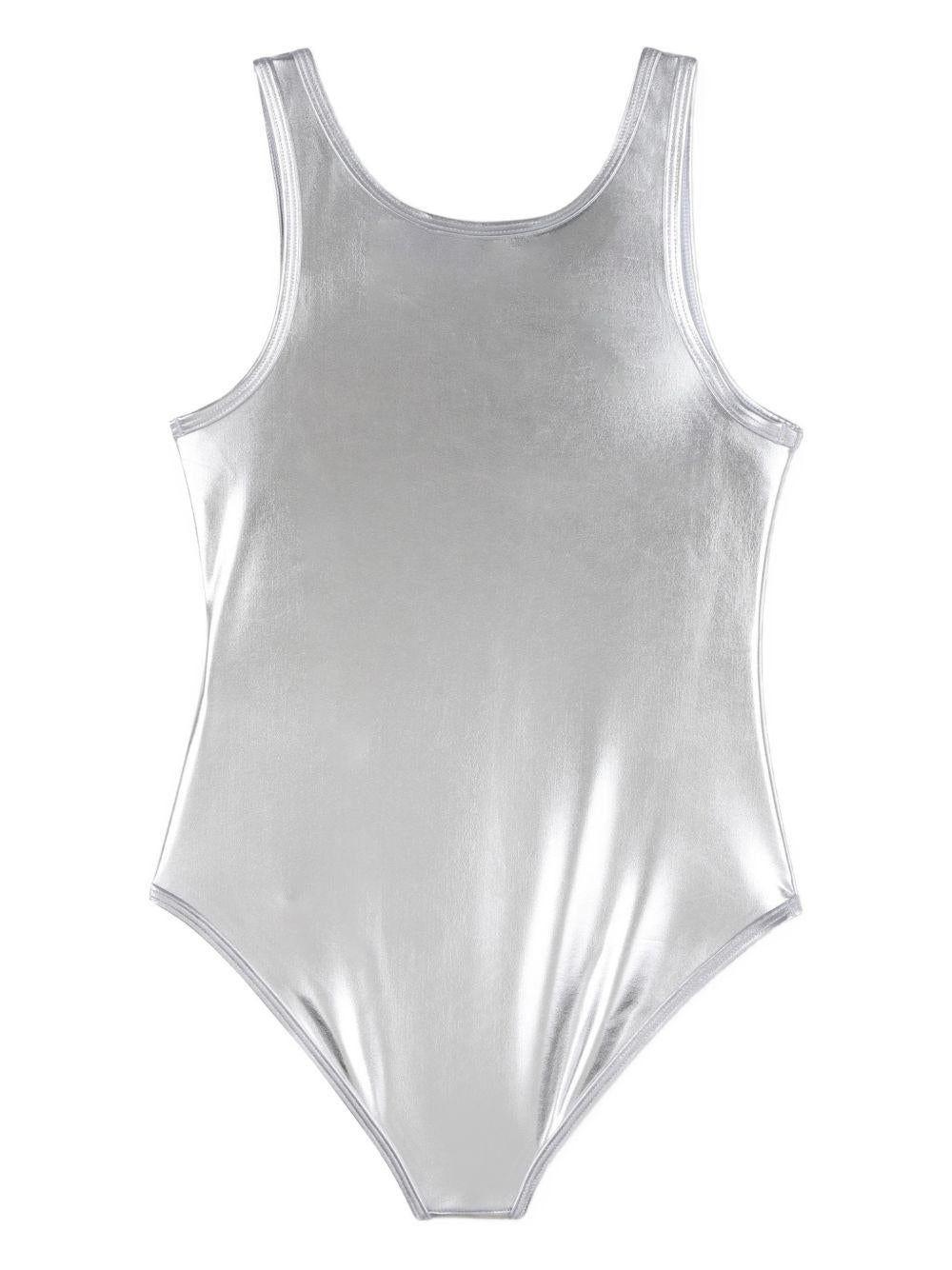 Costume da bagno per bambina Karl Lagerfeld Kids argento con decorazione Z31114 016 KARL LAGERFELD KIDS 