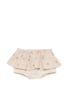 Gonna per neonata Donsje beige con ricamo uccellini all-over 3047001 00013 DONSJE KIDS 
