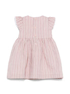 Abito per neonata Il Gufo rosa con motivo a righe verticali P25VM782R1000NB 333 IL GUFO 