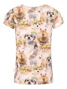 T-shirt per bambina Molo beige con stampa grafica 2S25A219 9273 MOLO 