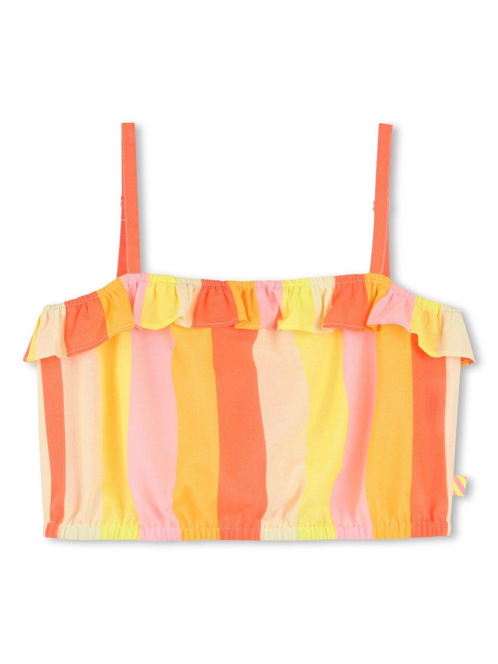 Top a righe per bambina Billieblush arancione con spalline regolabili U20943 599 BILLIEBLUSH KIDS 