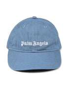 Cappello da baseball con ricamo per bambino Palm Angels Kids azzurro con tesa curva PBLB002C99FAB001 4203 PALM ANGELS KIDS 